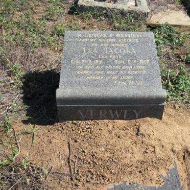 VERWEY Lea Jacoba nee BRITS 1916-1960
