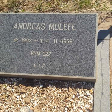 MOLEFE Andreas 1902-1938