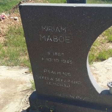 MABOE Miriam 1889-1945