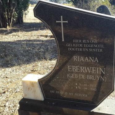 EBERWEIN Riaana nee DE BRUYN 1972-2002