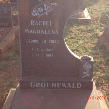 GROENEWALD Rachel Magdalena nee DU PREEZ 1929-1997