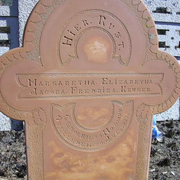KRUGER Margaretha Elizabetha Jacoba Fredrika 1902-1917