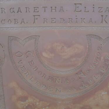 KRUGER Margaretha Elizabetha Jacoba Fredrika 1902-1917