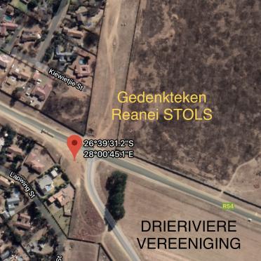Gauteng, VEREENIGING, Drie Riviere-Oos, R54, Gedenkteken