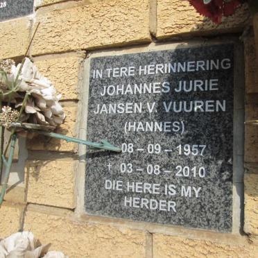 VUUREN Johannes Jurie, Jansen van 1957-2010