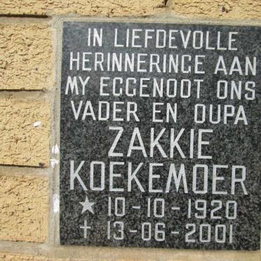 KOEKEMOER Zakkie 1920-2001