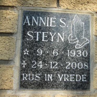 STEYN Annie S. 1930-2008