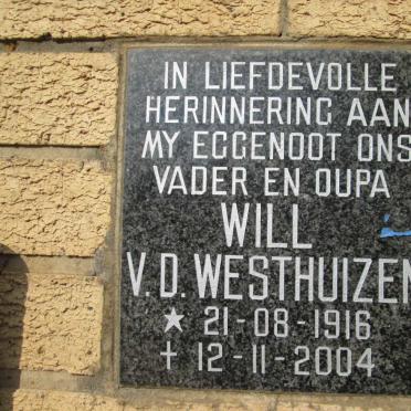 WESTHUIZEN Will, v.d. 1916-2004