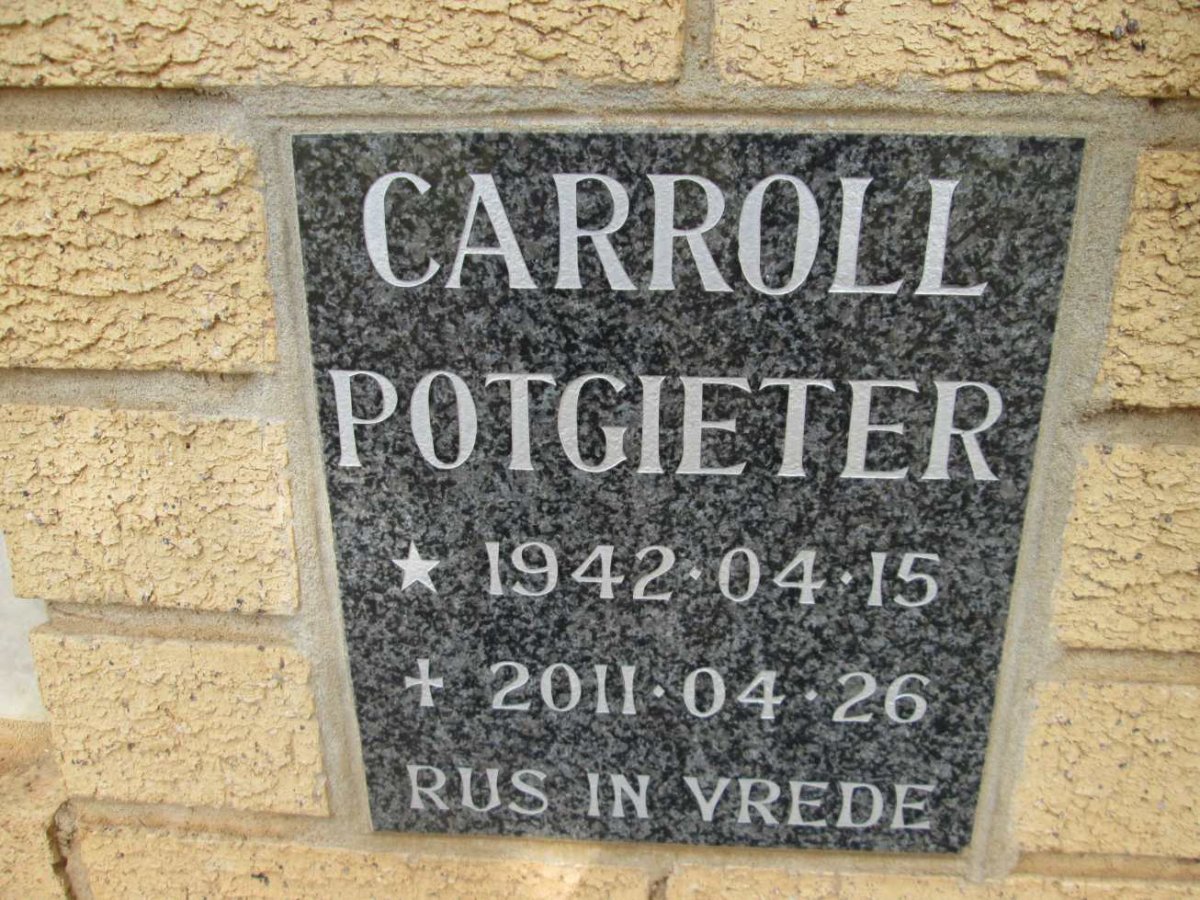 POTGIETER Carroll 1942-2011