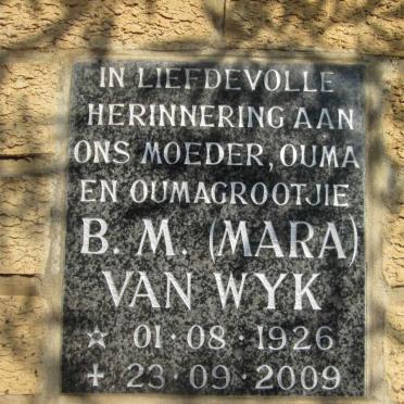 WYK B.M., van 1926-2009