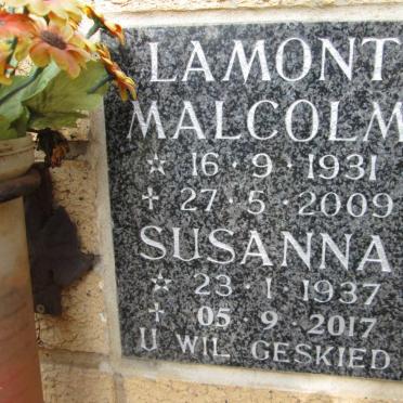 LAMONT Malcolm 1931-2009 &amp; Susanna 1937-2017