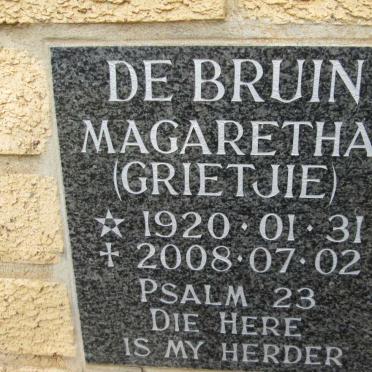 BRUIN Magaretha, de 1920-2008