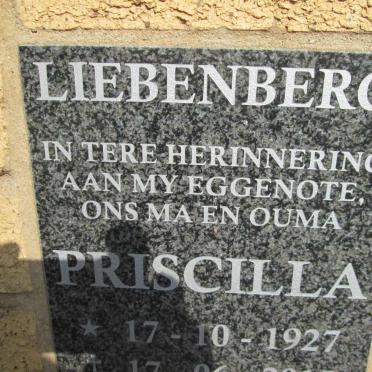 LIEBENBERG Priscilla 1927-?