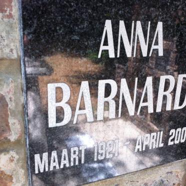 BARNARD Anna 1921-2003