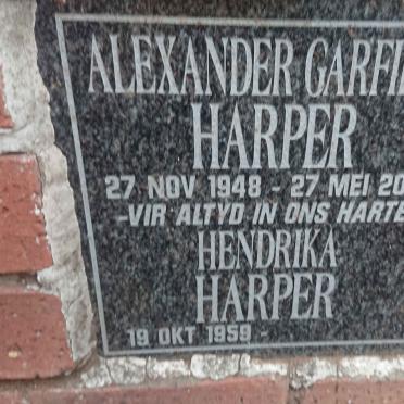 HARPER Alexander Garfield 1948-2015 &amp; Hendrika 1959-