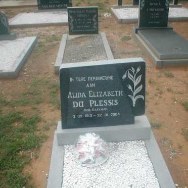 PLESSIS Alida Elizabeth, du nee SAAYMAN 1913-2004