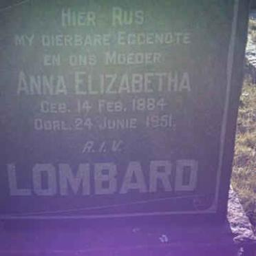 LOMBARD Anna Elizabeth 1884-1951