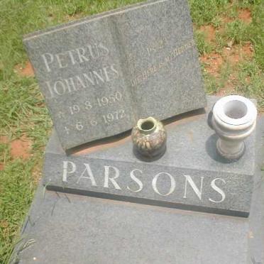 PARSONS Petrus Johannes 1950-1972