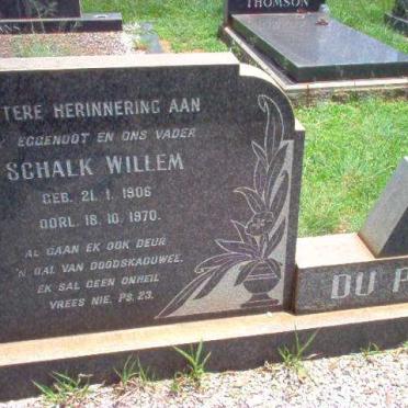 PLESSIS Schalk Willem, du 1906-1970