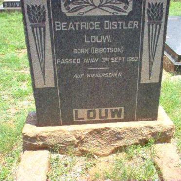 LOUW Beatrice Distler nee IBBOTSON  -1952