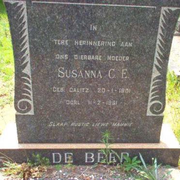 BEER Susanna C.E., de 1901-1961