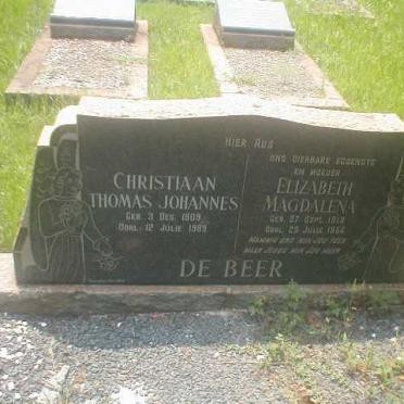 BEER Christiaan Thomas Johannes, de 1909-1989 &amp; Elizabeth Magdalena 1919-1956