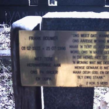 BOUWER  Frankie ? &amp; Nelie 1922-1995 :: BOUWER Frankie 1955-1955