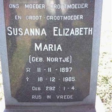PRETORIUS Susanna Elizabeth Maria nee NORTJÉ 1897-1985