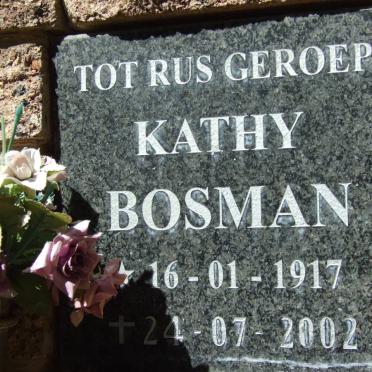 BOSMAN Kathy 1917-2002