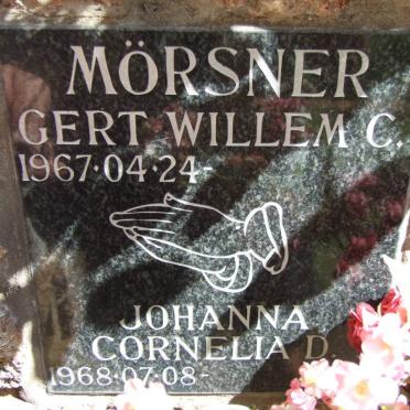 MÖRSNER Gert Willem C. 1967- &amp; Johanna Cornelia D. 1968-