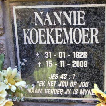 KOEKEMOER Nannie 1928-2009