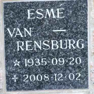 RENSBURG Esme, van 1935-2008