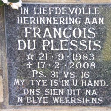 PLESSIS Francois, du 1983-2008
