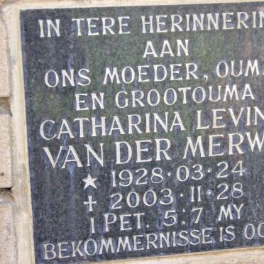 MERWE Catharina Levina, van der 1928-2003