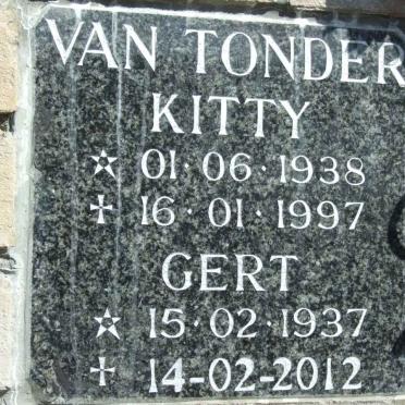 TONDER Gert 1937-2012 &amp; Kitty 1938-1997
