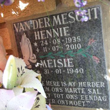 MESCHT Hennie, van der 1935-2010 &amp; Meisie 1940-