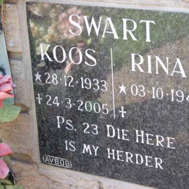 SWART Koos 1933-2005 &amp; Rina 1942