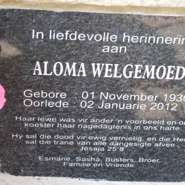WELGEMOED Aloma 1930-2012
