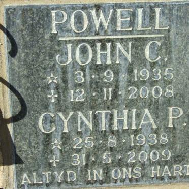 POWELL John C. 1935-2008 &amp; Cynthia P. 1938-2009