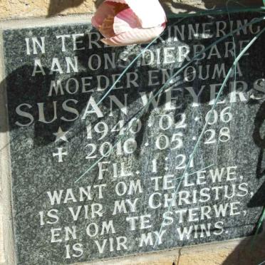 WEYERS Susan 1940-2010