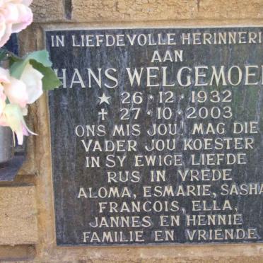 WELGEMOED Hans 1932-2003