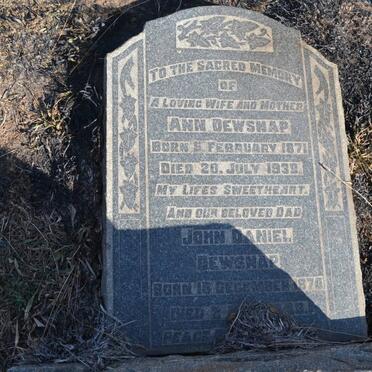 DEWSNAP John Daniel 1870-1943 &amp; Ann 1871-1939