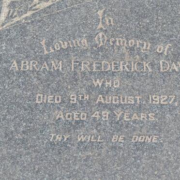 DAVIES Abram Frederick -1927