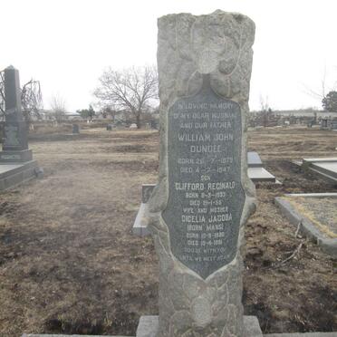 DUNDEE William John 1879-1947 &amp; Cicelia Jacoba MANS 1890-19?1 :: DUNDEE Clifford Reginald 1933-1955