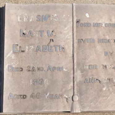 ERASMUS Martha Elizabeth -1930