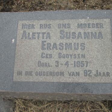 ERASMUS Aletta Susanna nee BOOYSEN -1957