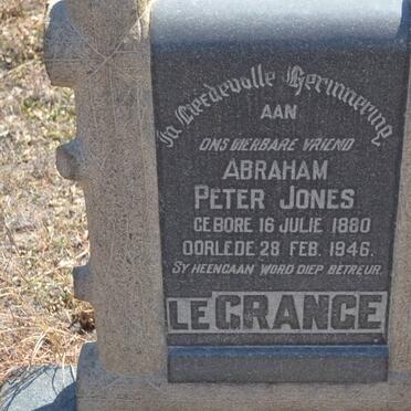 GRANGE Abraham Peter Jones, le 1880-1946