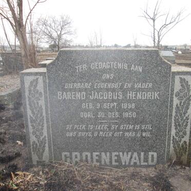 GROENEWALD Barend Jacobus Hendrik 1898-1950
