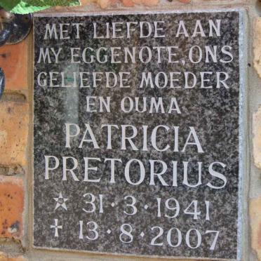 PRETORIUS Patricia 1941-2007