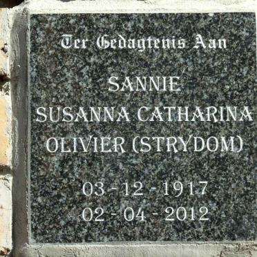 OLIVIER Susanna Catharina nee STRYDOM 1917-2012